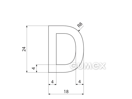 SILIKÓNOVÉ PROFILY TVARU "D"